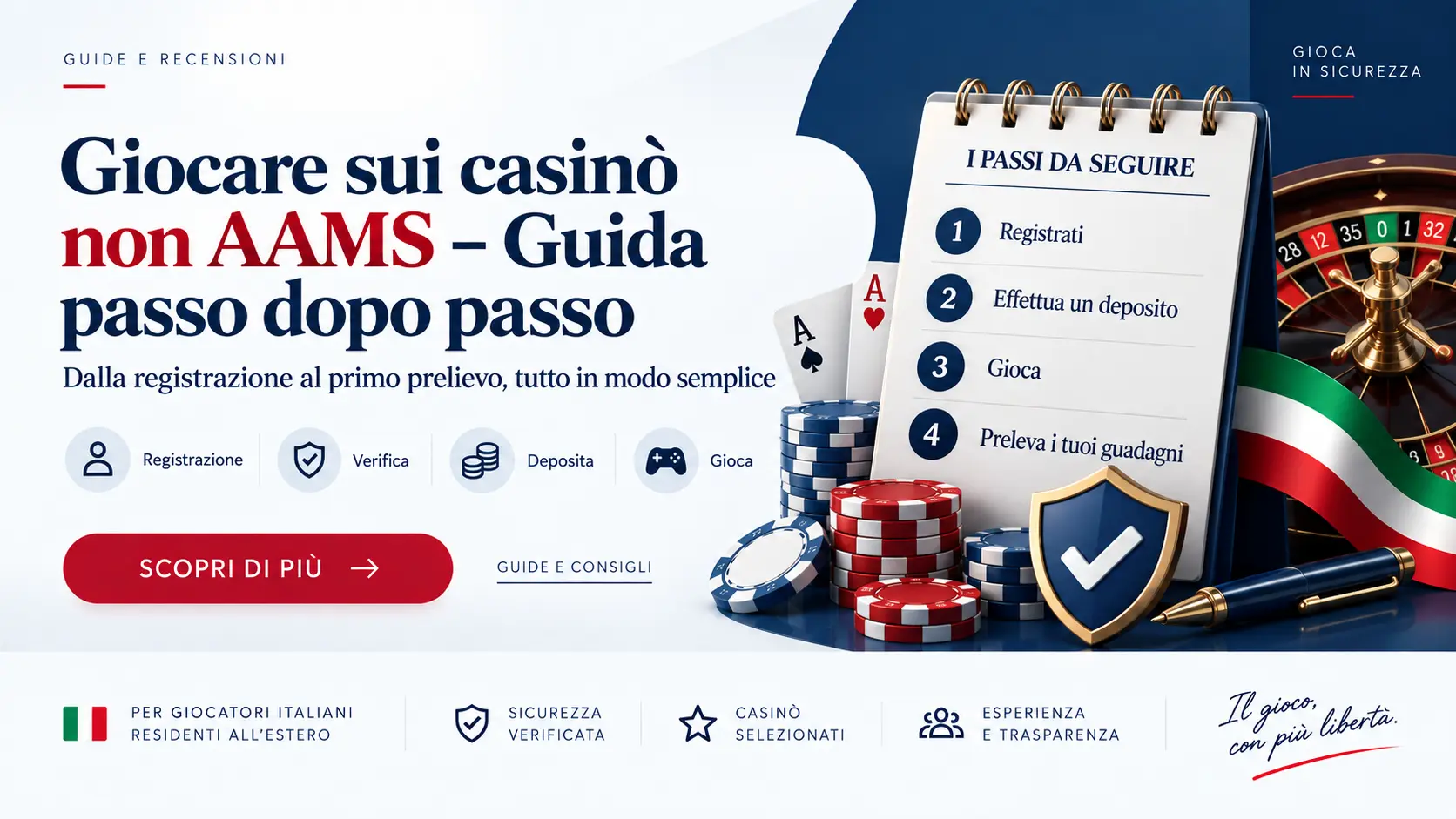 Giocare sui casinò non AAMS – Guida passo dopo passo