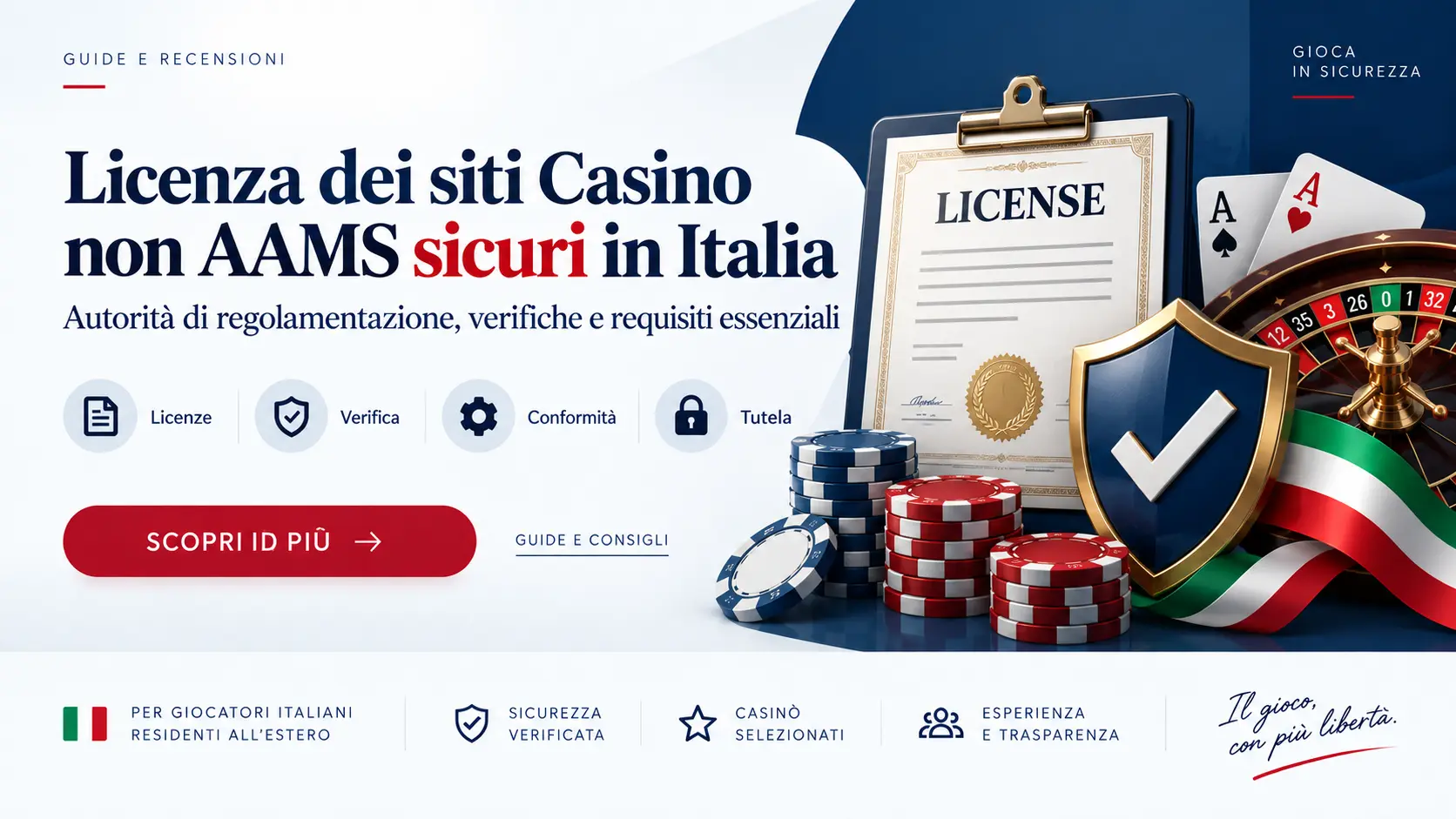 Licenza dei siti Casino non AAMS sicuri in Italia
